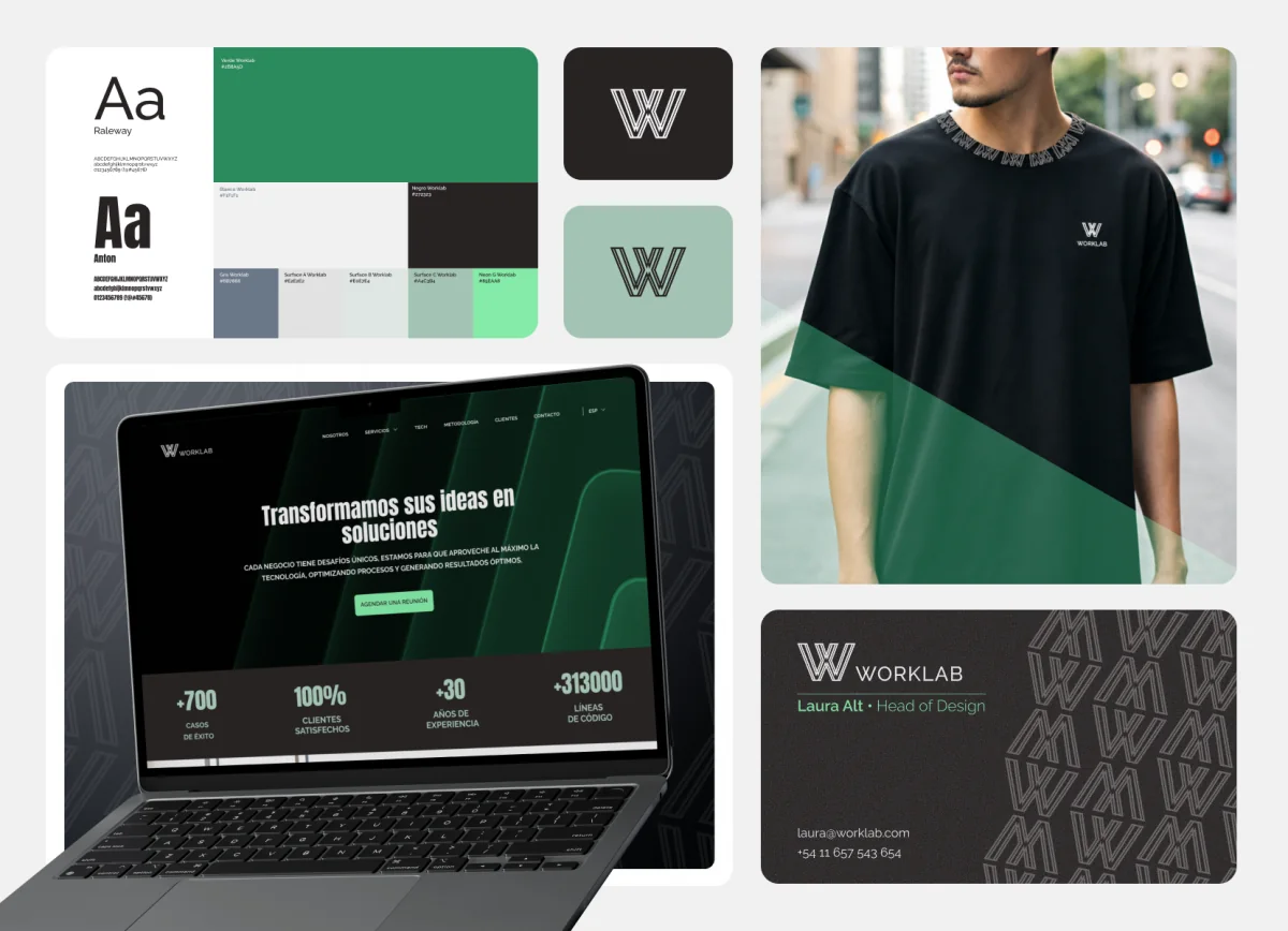 Worklab rebrand and website visual identity
